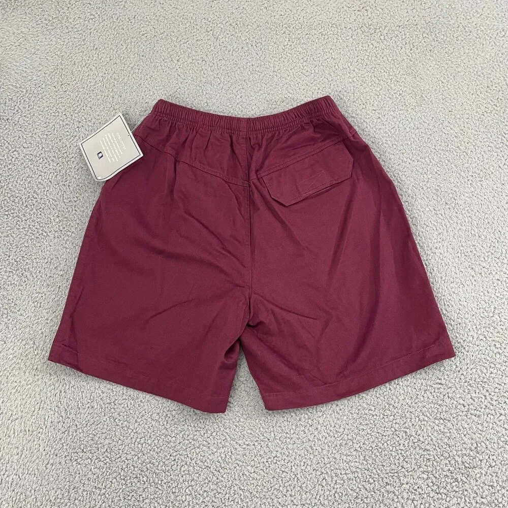 Vintage Express Chino Shorts Men‎ M Burgundy 90s Skater Drawstring NWT